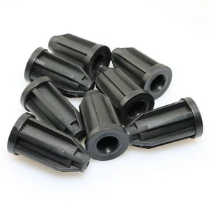 8PCS Plastic Caster Socket Sleeve round Inserts, 7/16" inside Stem, Black (ID 0. - Picture 1 of 4