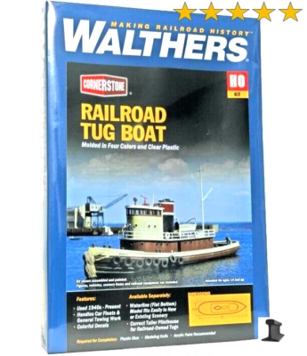 Walthers HO Scale ~ New 2025 ~ Railroad Tugboat ~ Kit ~ 933-3153 - Image 1 of 2