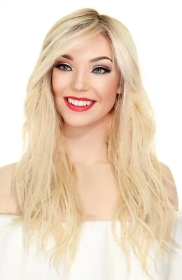 California Beach Waves | Pelucas Tressallure | Mono Top Encaje Frontal | Rubio enraizado-1 Foto 1 de 4