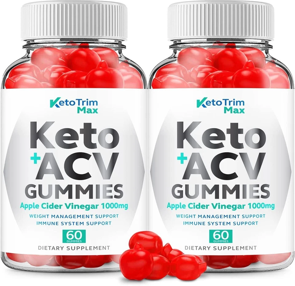 (2 Pack) Keto Trim Max ACV Gummies Keto Trim ACV + Keto Advanced Keto Formula... - Image 1 of 4
