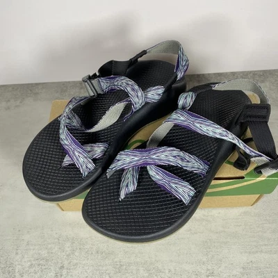 Sandalias Chaco Z/2 Yampa Mujer 7 Pixeles Tejido Azul Verde Muy Buenas Foto 1 de 4