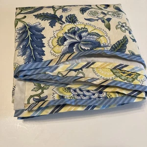 Waverly Home Window Valance Imperial Dress Blue Yellow Green Floral 20”x78” - Picture 1 of 7