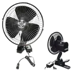 10" 24V CLIP ON AUTO OSZILLIERENDER LÜFTER 2M KABEL GESCHWINDIGKEITSREGLER LKW VAN KÜHLUNG - Bild 1 von 2