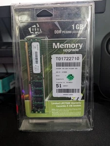 New 1GB PC-3200 DDR-400 -GB MICR0- 1G PC3200 DDR1 Memory Stick Sealed - Picture 1 of 3