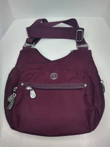 baggallini CHARLOTTE Organizer Crossbody Bag Purse Mulberry RFID Travel - Picture 1 of 15