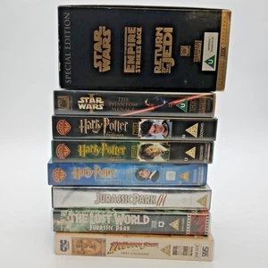 Job Lot VHS x10 Family Adventure Films - Harry Potter/Star Wars/Jurassic Park - Bild 1 von 16