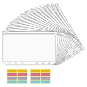 1X(16 X A6 Ordner , 6 LöCher, Budget Bargeld UmschläGe, Transparente2857 - Bild 1 von 8