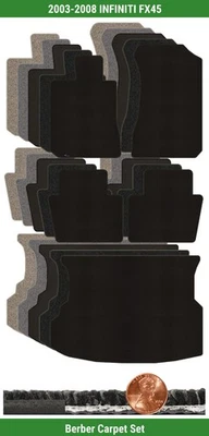Juego de alfombrillas bereber personalizadas Lloyd para Infiniti FX45 2003-2008 (5 piezas) #T1X Foto 1 de 4