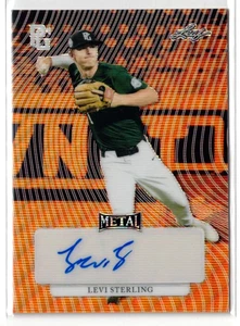 2023 Leaf Perfect Game Metal ORANGE Wave AUTO Levi Sterling Pirates Autograph /4 - Imagen 1 de 2