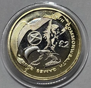2002 Commonwealth Games Schottland Flagge Stempelglanz zwei Pfund £2 Münze - Bild 1 von 4