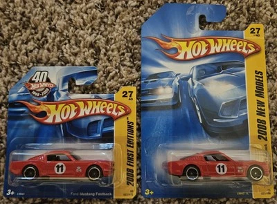 2008 Hot Wheels New Models 1965 Ford Mustang Fastback Long and Short Card New - Image 1 of 2
