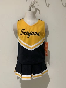 Uniforme de 2 piezas con logotipo de troyanos negros y dorados de 18 meses ¡NUEVO CON ETIQUETAS! - Imagen 1 de 2