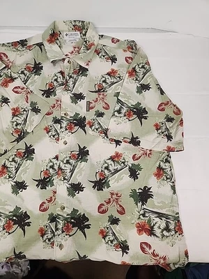 Camisa Columbia Hawaiana Floral Abotonada Para Hombre XL Calce Regular Playa Vacaciones  Foto 1 de 4