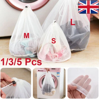 5 X Reusable Large Washing Machine Mesh Net Bags Laundry Bag Thickened Wash Bags - Image 1 of 4