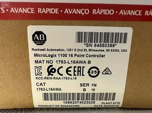 NEU AB1763-L16AWA MicroLogix 1100 16 Punkt Controller kostenloser Versand - Bild 1 von 6