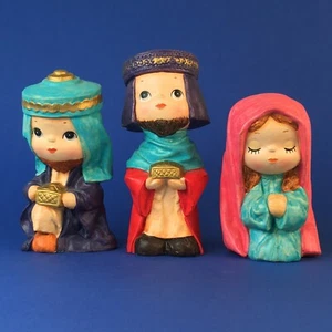 Presepe vintage metà secolo statuine in cartapesta Corea - Foto 1 di 6