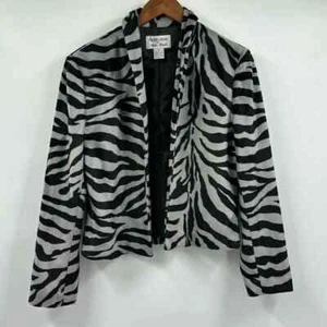 Focus 2000 Zebra Print Blazer Velvet Small - Picture 1 of 5