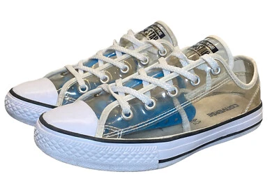 Zapatos unisex Converse All Star juveniles talla 3 para mujer 5 transparentes con cordones bajos usados en excelente estado Foto 1 de 4