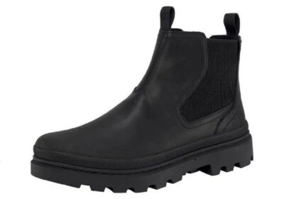 Palladium Herren Chelsea Boots Leder Stiefeletten schwarz Gr. 44,5