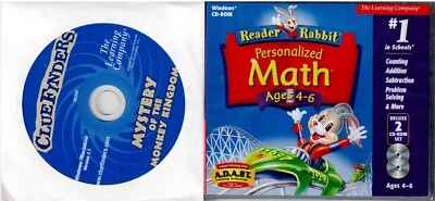 Reader Rabbit Math 4-6 & Cluefinders Monkey Kingdom 7-9 Math Pc New XP Get Ahead - Image 1 of 2