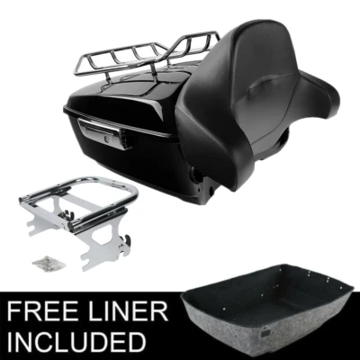 Soporte de montaje de respaldo de maletero King apto para Harley Street Road Glide 1997-2008 Foto 1 de 4