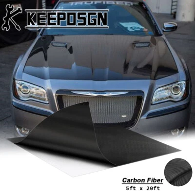 For Chrysler CARBON FIBER Vinyl Wrap Film Sticker Decal Sheet Roll Paint Protect - Image 1 of 4