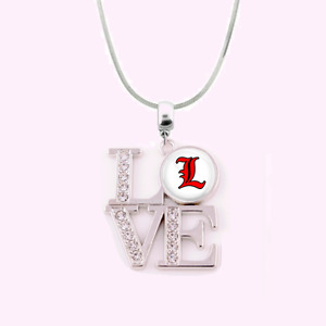 Officially Licensed NCAA Louisville Cardinals Square Necklace