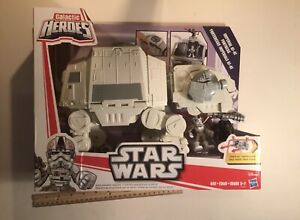 Star Wars Galactic Heroes Imperial AT-AT Fortress & Driver Figure Set, See Pics