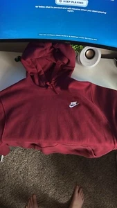 Red Nike Hoodie Kids Small/ adults xxs has pockets and a hoodie long sleeves - Picture 1 of 2