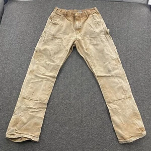 Pantalones de Trabajo USA Carhartt B01 BRN Pato Doble Rodilla Talla Real 30 X 31 Hecho en Unión - Imagen 1 de 18
