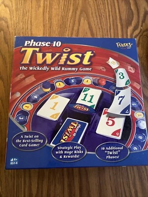 Phase 10 Twist Board Game Wild Rummy 2009 Fundex Version Sealed Pieces Complete! - Image 1 of 4