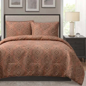 Neu Sedona Pale Sienna Bettdecken-Set, Super Queen, 3-teilig - Bild 1 von 8