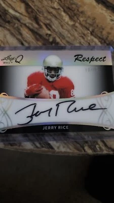 tarjeta de autógrafo de Jerry Rice Foto 1 de 3
