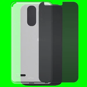 Anti-Peep 9H Tempered Glass Screen Protector Soft TPU Case for LG Stylo 3 LS777 - Picture 1 of 1