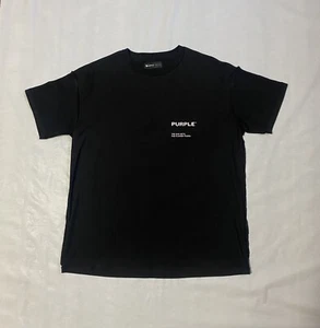 Purple Brand Designer Inside Out Glass Rose Mens Black T Shirt Size Medium - Bild 1 von 13