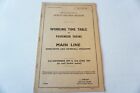 1959 Eastern Region Railway Working Timetable Sect A Doncaster Marshall Meadows