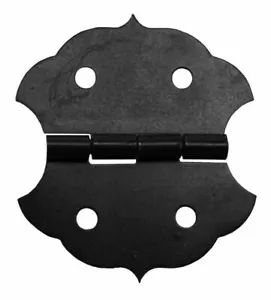 L228 - schwarzes dekoratives Schmetterlingsscharnier (10 Stück) mit Schrauben "VERSANDKOSTENFREI" - Bild 1 von 1