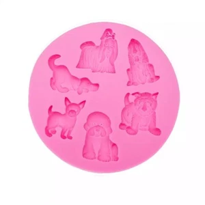 Silicone Mini Dogs Mold Mould Cake Chocolate Fondant Sugarcraft DIY Clay Resin - Imagen 1 de 2