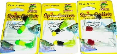 Blakemore Mr Crappie Spin Caller Spinner Plantilla Lote de 3-Grandes Colores) Foto 1 de 4