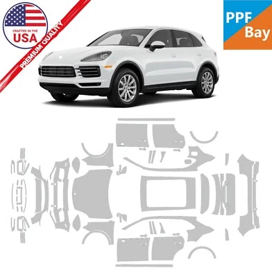 Комплект предварительно нарезанной защитной пленки для основания внедорожника Porsche Cayenne 2019-2023 PPF - Изображение 1 из 4
