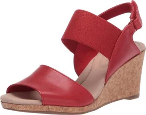 Combinación de cuero/textil Clarks Lafley Lily 080 W rojo EE. UU. para mujer - Imagen 1 de 1