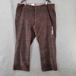 Izod Pants Womens 24W Brown Corduroy NEW Straight Academia Preppy Classic - Picture 1 of 9