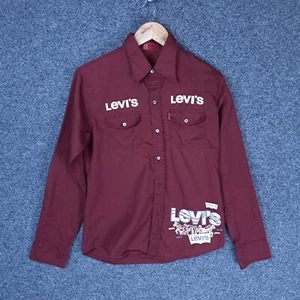 Levis Mens Button Up Shirt Size L Large Red Tab Long Sleeve Collared - Picture 1 of 7
