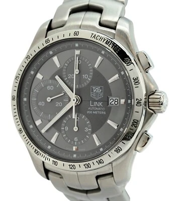 Tag Heuer 42mm Men's Link SEL Silver Dial Automatic Chronograph Watch- CJF2115! - Image 1 of 4