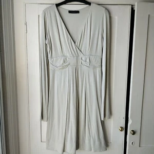Twin Set (made in Italy) Size 8/10 silver grey stretch cotton dress - Picture 1 of 6