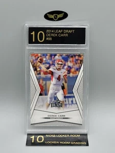 2014 Leaf Draft Las Vegas Raiders DEREK CARR #88 rookie RC graded mint LRG 10 - Picture 1 of 2