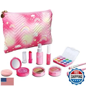 Pretend Makeup Kit for Girls, 11 Pcs Kids Cosmetic Pretend Play Beauty Make U - Picture 1 of 5
