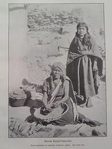 Impresión Oraibi Indian Basketweaver Arizona 1902 - Imagen 1 de 2