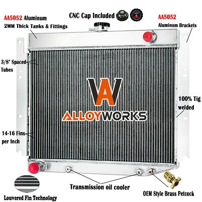 3 Row Radiator Fits 1969-71 1970 Dodge D100 D200 D300 W100 W200 W300 Pickup 6.3L - Image 1 of 4