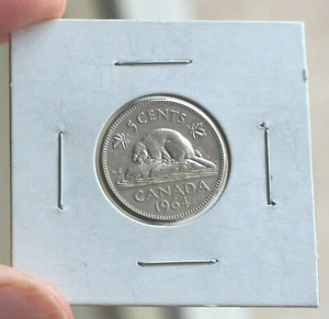 1964 5C Canada 5 Cents Nickel Circulated - Picture 1 of 2